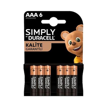 Duracell 6'Lı Aaa İnce Kalem Pil