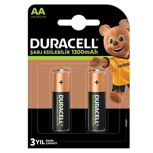 Duracell Şarj Edilebilir Pil 2'Li AA 1300 Mah