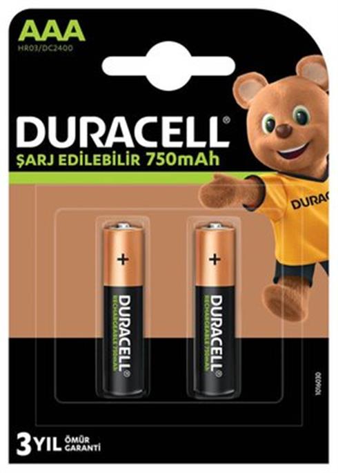Duracell Şarj Edilebilir Pil 2'Li Aaa 750 Mah