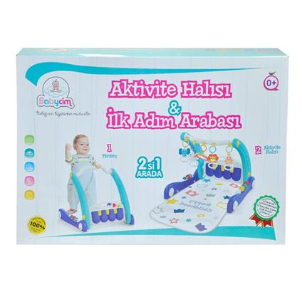 E0633 Aktivite Halısı İlk Adım Arabası Mavi