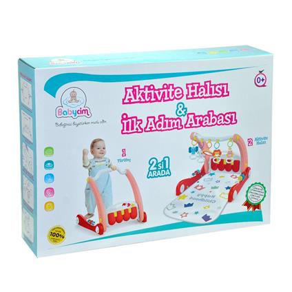 E0634 Aktivite Halısı İlk Adım Arabası Pembe