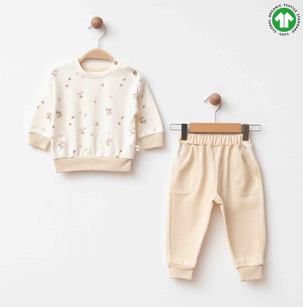 Eslenza Organik İkili Takım 2245 Ekru