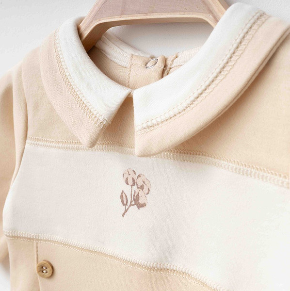 Eslenza Organik Şapkalı Tulum 2241 Bej