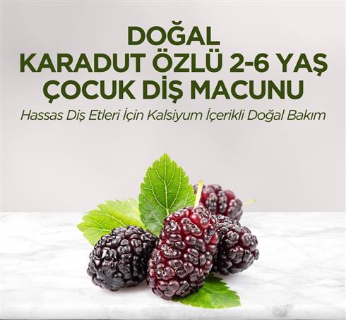 Eyüp Sabri Tuncer Doğal Karadut Özlü Diş Macunu 2-6 Yaş 60 Ml