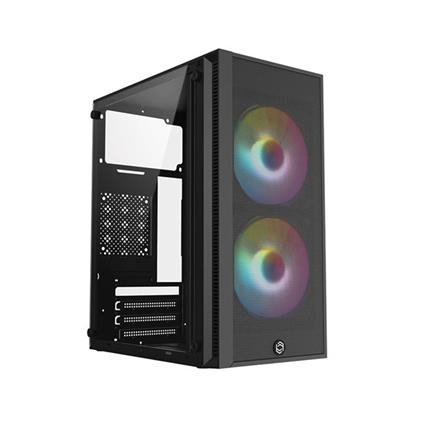 Frısby FC-8970G 300W 2X Raınbow Fan Mını Tower Gaming Siyah Kasa