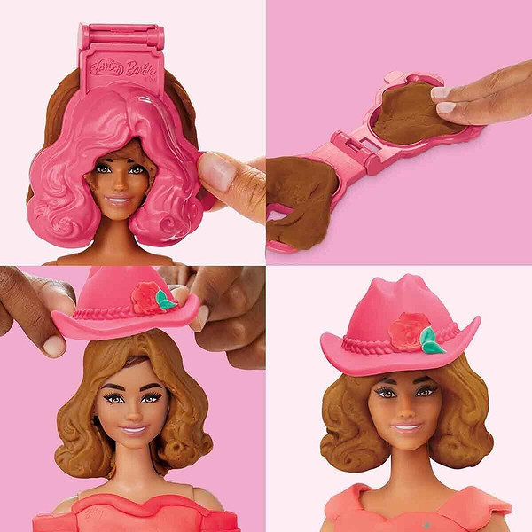 G1360 Play-Doh Barbie Çiçek Desenleri Ve Püsküller Hamur Oyun Seti +3 Yaş