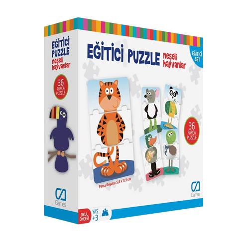 CA.5028 CA Games Eğitici Puzzle Neşeli Hayvanlar