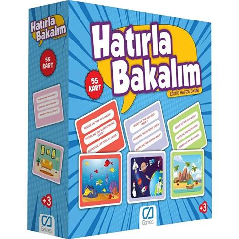 5108 CA Games,  Hadi Hatırla  - Eğitici Hafıza Oyunu / +5 Yaş
