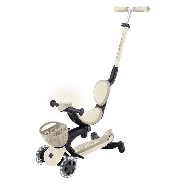 Globber Go Up Baby 360 Scooter (Işıklı) Koyu Bej