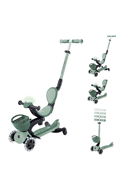 Globber Go Up Baby 360 Scooter (Işıklı) Zeytin Yeşili