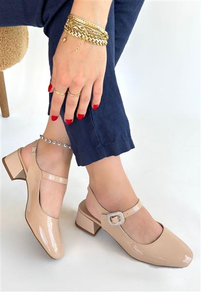 Gowe Nude Rugan Topuklu Ayakkabı