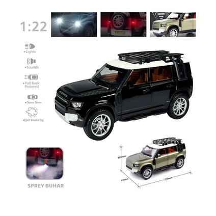 Hcl-510A Çek Bırak 1:22 Sesli Ve Işıklı Buharlı DF Metal Jeep