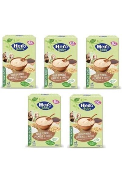 Hero Baby Sütlü 8 Tahıllı Peynirli Pekmezli Ekonomik Paket Kaşık Mama 400 Gr