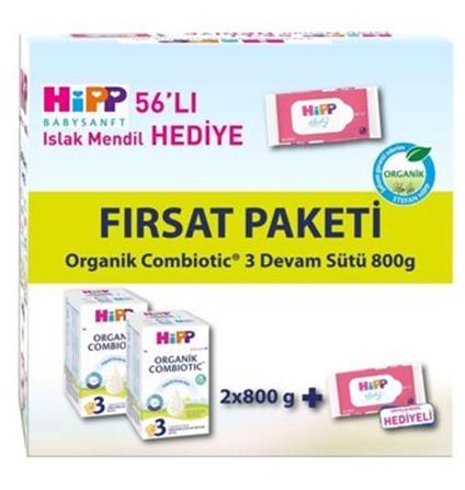 Hipp 2 Organik Combiotic Bebek Sütü 800 Gr X2 Islak Mendil Hediyeli