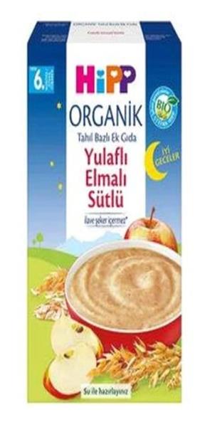 Hipp Organik İyi Geceler Sütlü Yulaflı Elmalı Tahıl Bazlı Ek Gıda 250 Gr