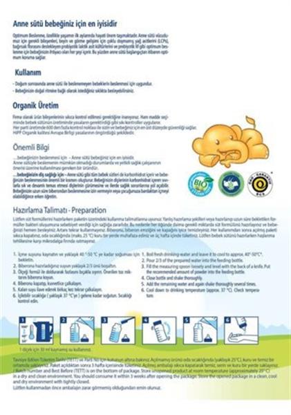 Hipp 3 Organik Devam Sütü 600 Gr