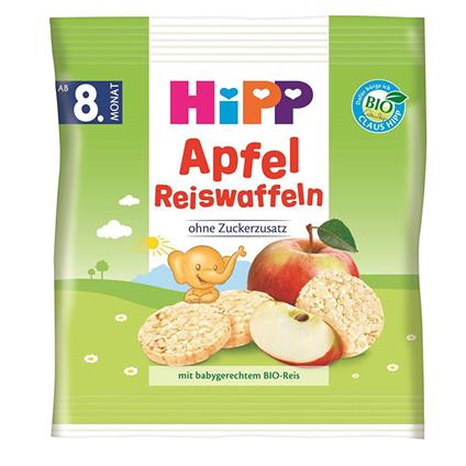 Hipp Organik Elmalı Pirinçli Bebek Gofreti 30 Gr