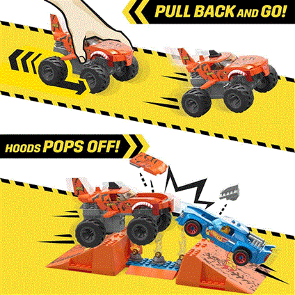 Hkf88 Mega™ Hot Wheels® Smash N Crash Tiger Shark Çarpışma Seti 245 Parça +5 Yaş