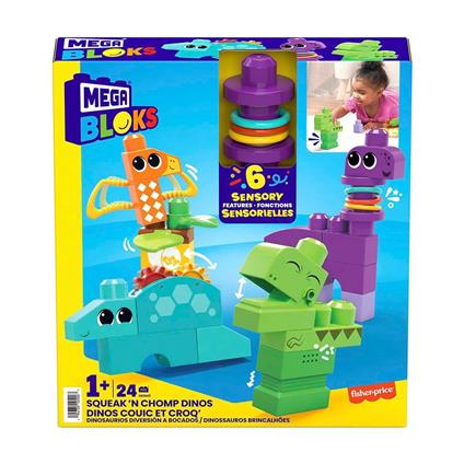Hkn43 Mega Bloks Sesli Ve Hareketli Dinozorlar 24 Parça +1 Yaş
