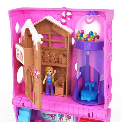 Hnb03 Polly Pocket Pollyville Şeker Dükkanı Oyun Seti