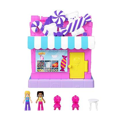 Hnb03 Polly Pocket Pollyville Şeker Dükkanı Oyun Seti