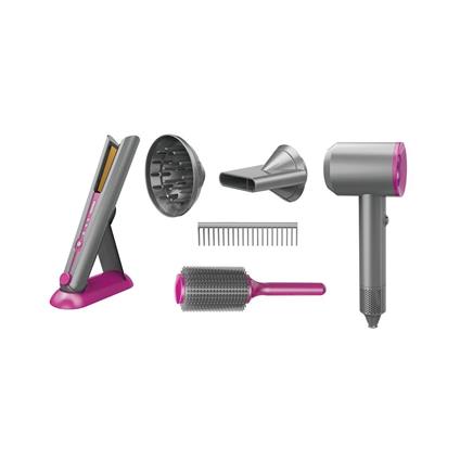 Hua-1019 Sesli Ve Işıklı 2IN1 Lüks Saç Şekillendirici Set -Vardem Oyuncak