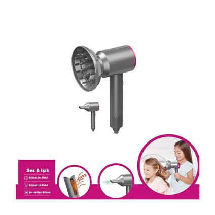 Hua-1019 Sesli Ve Işıklı 2IN1 Lüks Saç Şekillendirici Set -Vardem Oyuncak