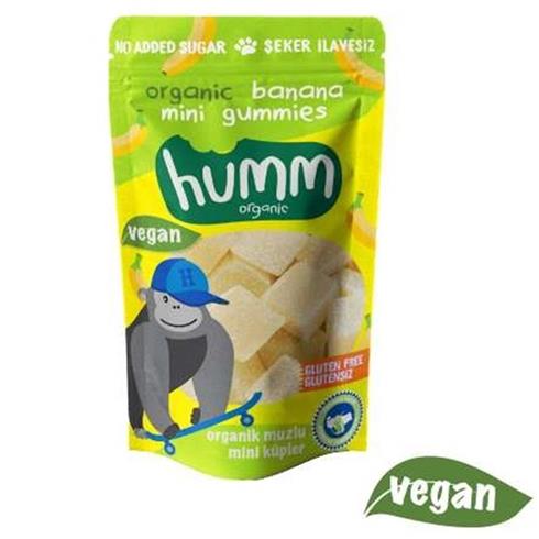 Humm Organik Muzlu Glutensiz Vegan Mini Küpler 30 Gr