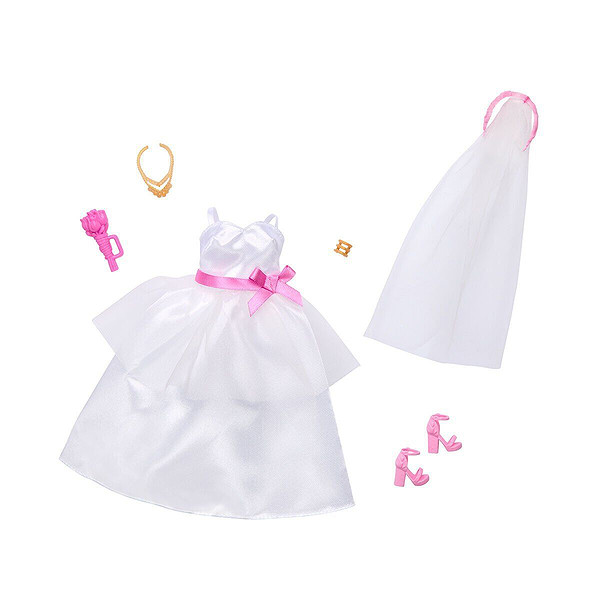 Hwv76 Barbie + Ken Fashion - Gelin Aksesuarları (Bebekler Ürüne Dahil Değildir.)