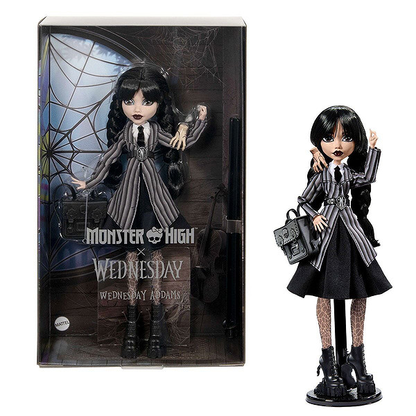 Hxj04 Monster High Wednesday Okul Üniformalı Bebek