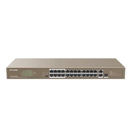 IP-Com F1126P-24-250W 24 Port 10/100+ 2Xrj45/1X1GB Sfp Combo 250W Poe Racmount Swıtch