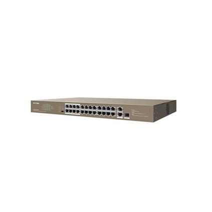 IP-Com F1126P-24-250W 24 Port 10/100+ 2Xrj45/1X1GB Sfp Combo 250W Poe Racmount Swıtch