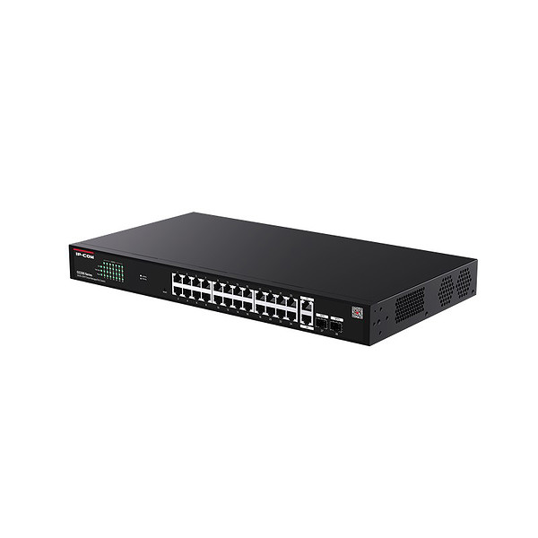 IP-Com G2228P-24-410W 24 Port Gıgabıt+2Xrj45/Sfp Uplınk 370W Poe Cloud Yönetilebilir Rackmount Swıtch