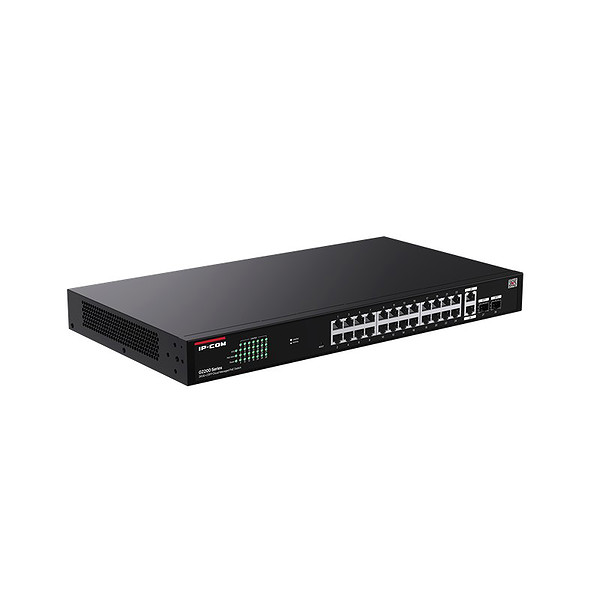 IP-Com G2228P-24-410W 24 Port Gıgabıt+2Xrj45/Sfp Uplınk 370W Poe Cloud Yönetilebilir Rackmount Swıtch