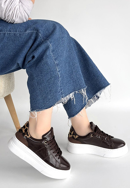 Jetan Kahverengi Rugan Bağcıklı Spor Ayakkabı