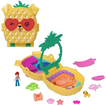 Jfv00 Polly Pocket Ananas Köpekçik Plajı Mini Oyun Seti