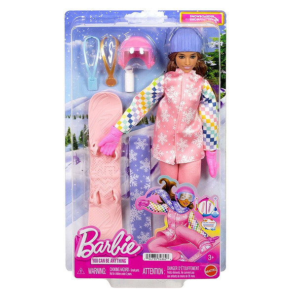 Jkf78 Barbie Snowboard Sporcusu Oyun Seti