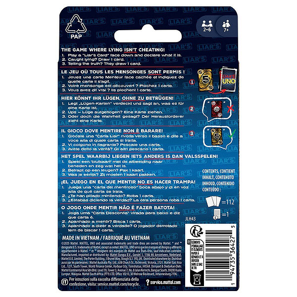 Jlh43 Uno Liars Kartlar