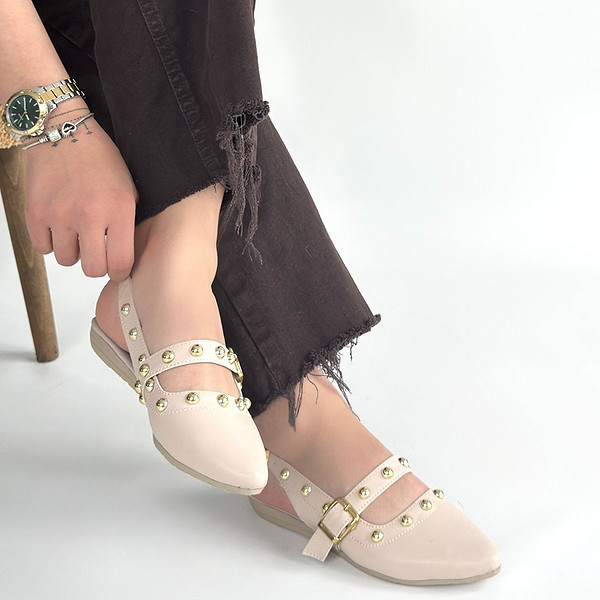 Jorwi Bej Cilt Babet Ayakkabı