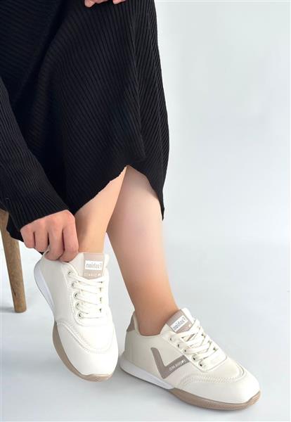 Jowen Bej Cilt Vizon Detaylı Bağcıklı Spor Ayakkabı