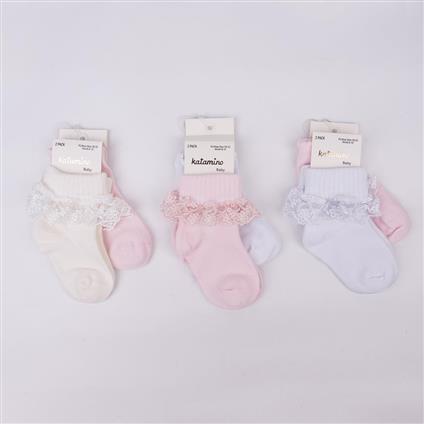 Katamino Akel 2'Li Aks. Bebek Soket Çorap K44023 Asorti