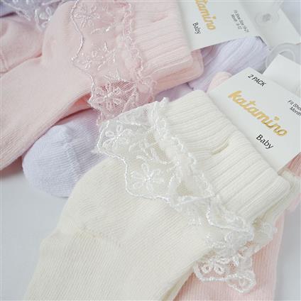 Katamino Akel 2'Li Aks. Bebek Soket Çorap K44023 Asorti