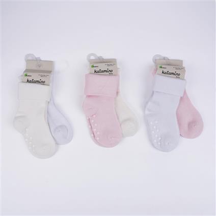 Katamino Monala Abs'li 2'Li Kız Modal Bebek Soket K44091 Asorti