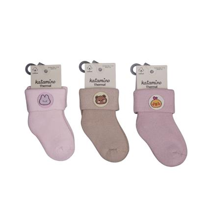 Katamino Nesrin Aksesuarlı Kız Bebek Havlu Soket Çorap K45902 Asorti