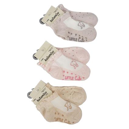Katamino Notus Abs'li  Kız Bebek Patik Çorap K48027 Asorti