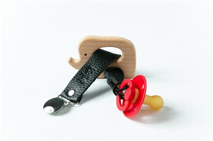 Kidful Bitkisel Boyalı Emzik Askısı Charcoal