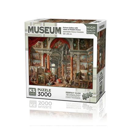 23014 Picture Gallery With Views Of Modern Rome 3000 Parça Puzzle -KS Puzzle
