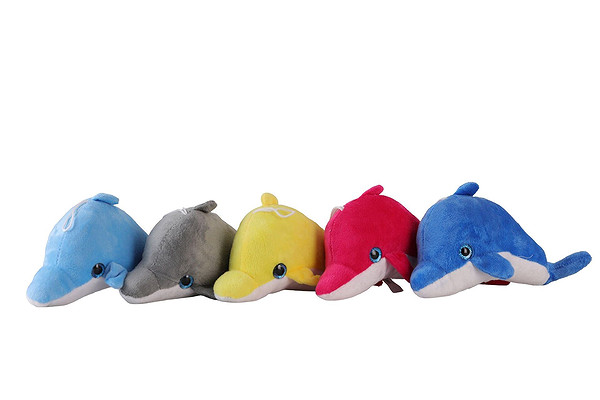 Kzl-2505022 Peluş Yunus Balık 23 CM 5 Renk-12 Lİ Torba