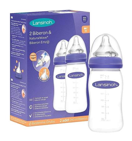 Lansinoh Biberon 2'Li Natural Wawa Biberon Emziği 240 Ml