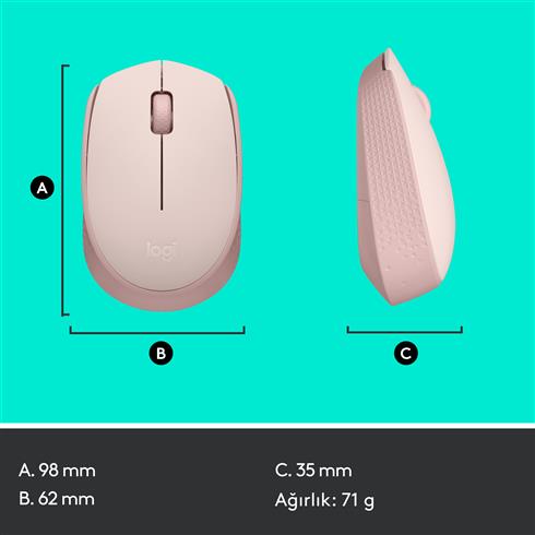 Logıtech M171 Kablosuz Usb Mouse Rose 910-006865